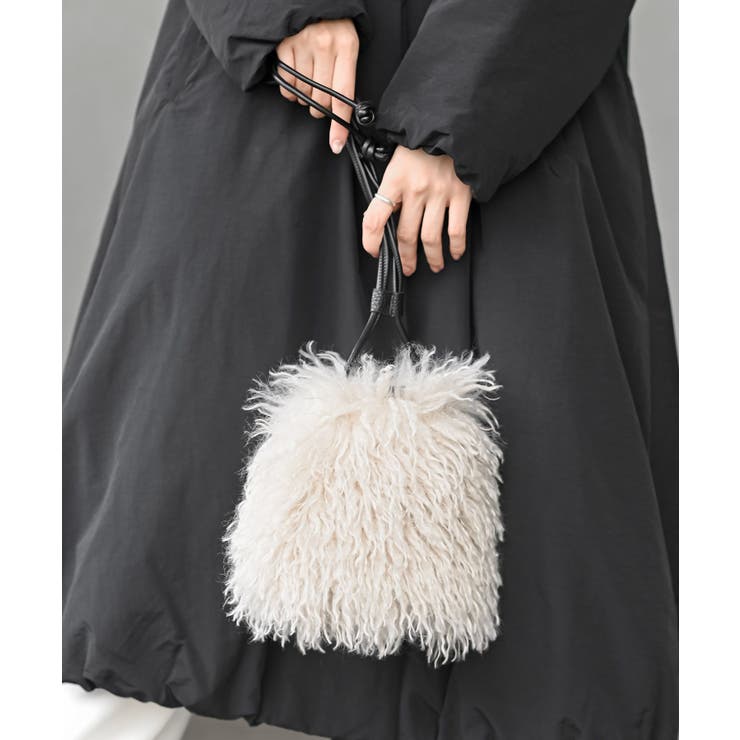 ロングフェイクファー巾着ポシェット | rps | 詳細画像8 