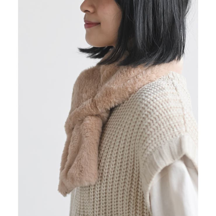 リブ編みニット×フェイクファーマフラー | rps | 詳細画像12 