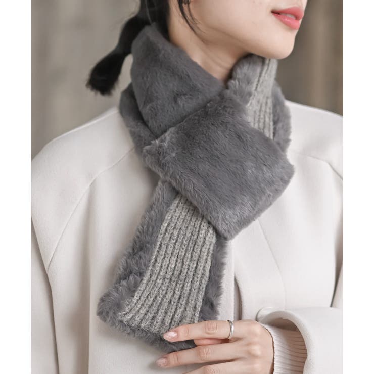 リブ編みニット×フェイクファーマフラー | rps | 詳細画像19 