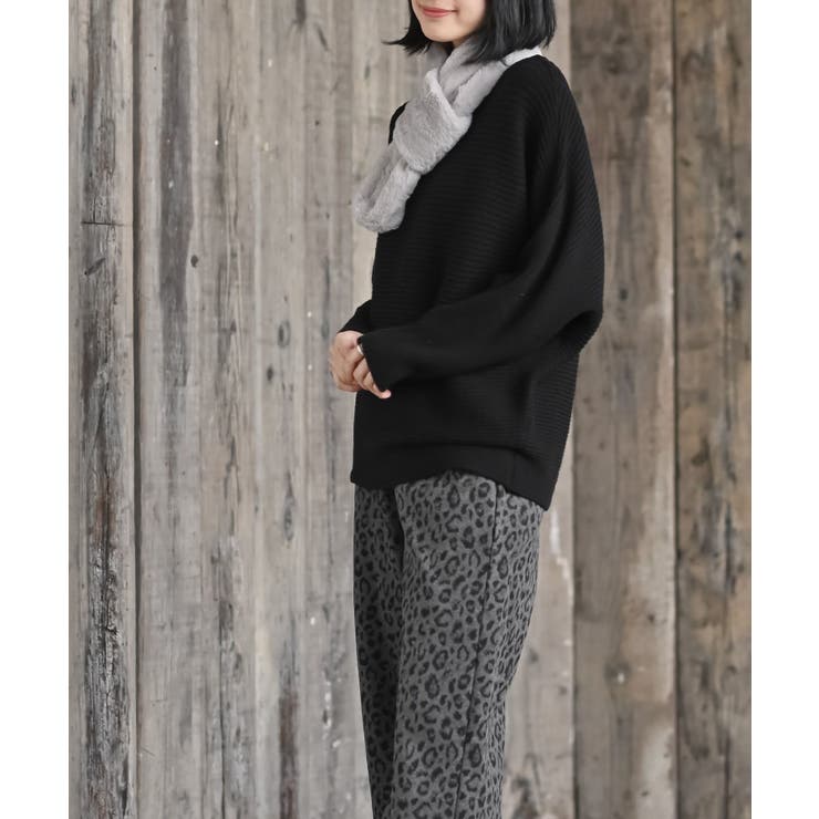 リブ編みニット×フェイクファーマフラー | rps | 詳細画像3 