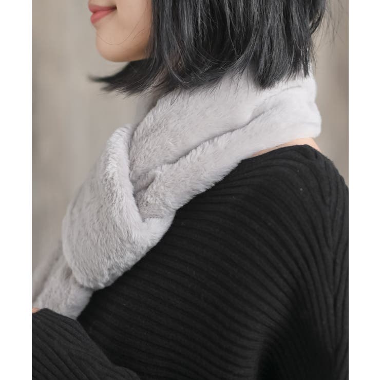 リブ編みニット×フェイクファーマフラー | rps | 詳細画像6 