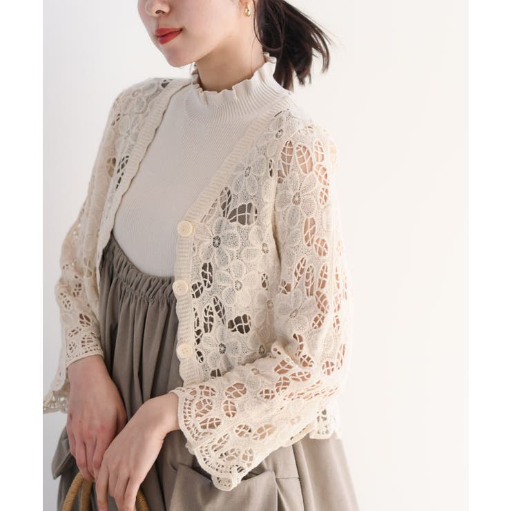 総レースカーディガン[品番：RPSW0001485]｜rps（アールピーエス）の  