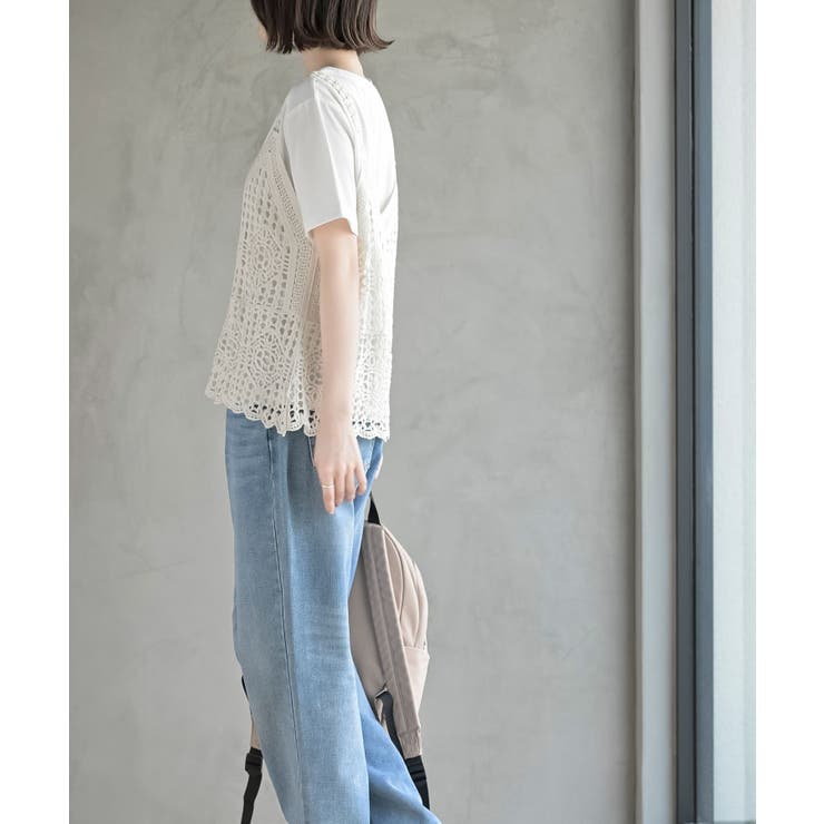 ＴシャツＳＥＴカギ針ビスチェアンサンブル | rps | 詳細画像11 