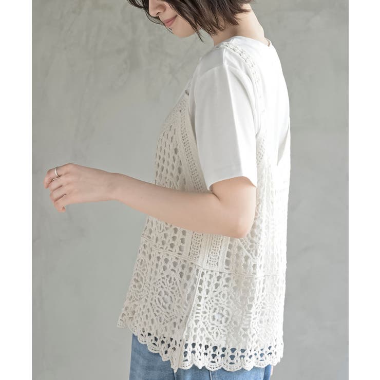 ＴシャツＳＥＴカギ針ビスチェアンサンブル | rps | 詳細画像15 