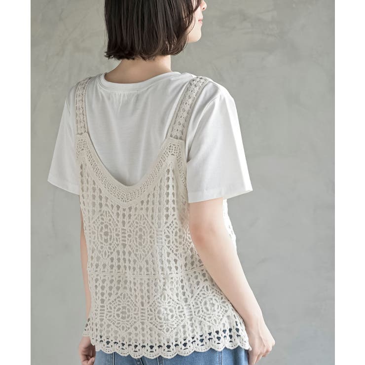 ＴシャツＳＥＴカギ針ビスチェアンサンブル | rps | 詳細画像16 