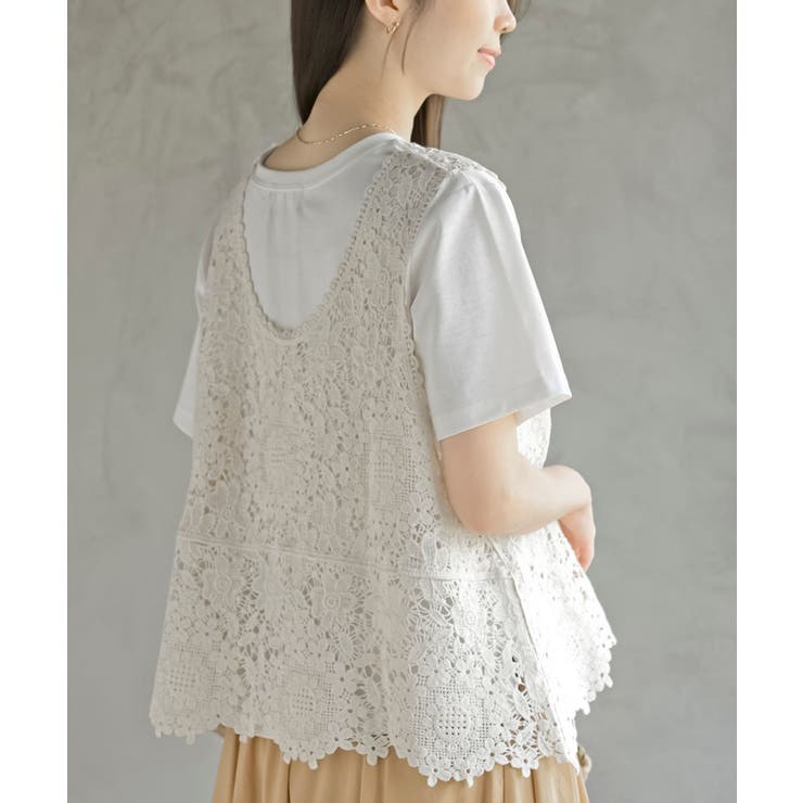 ＴシャツＳＥＴカギ針ビスチェアンサンブル | rps | 詳細画像24 