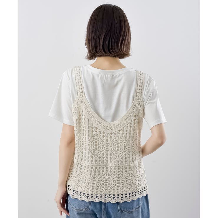 ＴシャツＳＥＴカギ針ビスチェアンサンブル | rps | 詳細画像27 