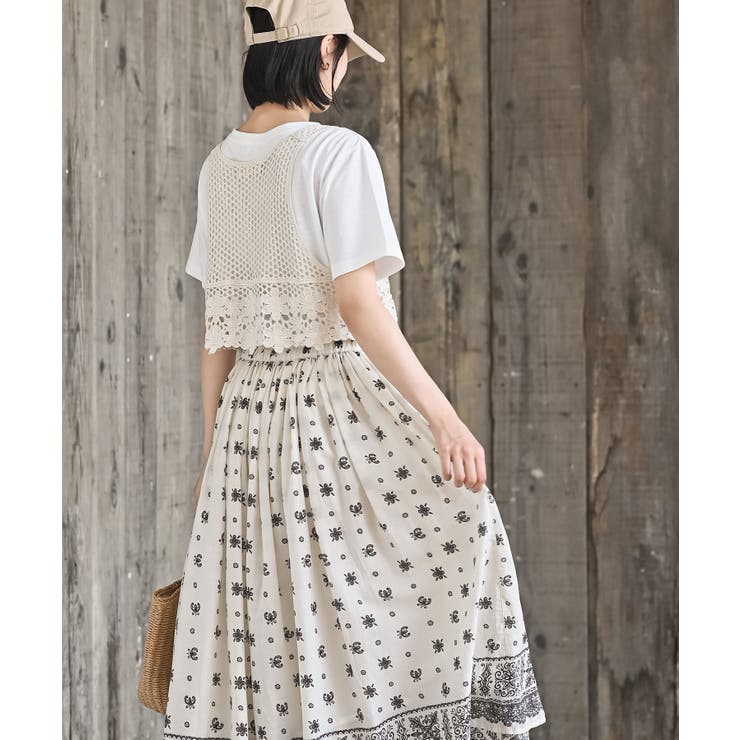 ＴシャツＳＥＴカギ針ビスチェアンサンブル | rps | 詳細画像4 