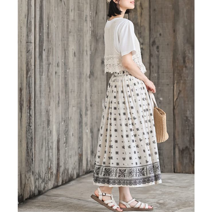 ＴシャツＳＥＴカギ針ビスチェアンサンブル | rps | 詳細画像5 