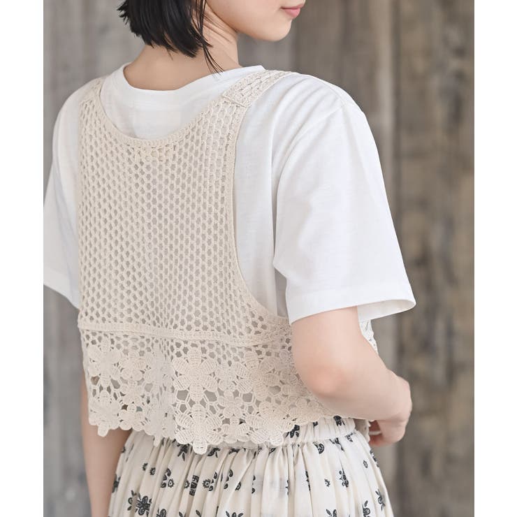 ＴシャツＳＥＴカギ針ビスチェアンサンブル | rps | 詳細画像8 