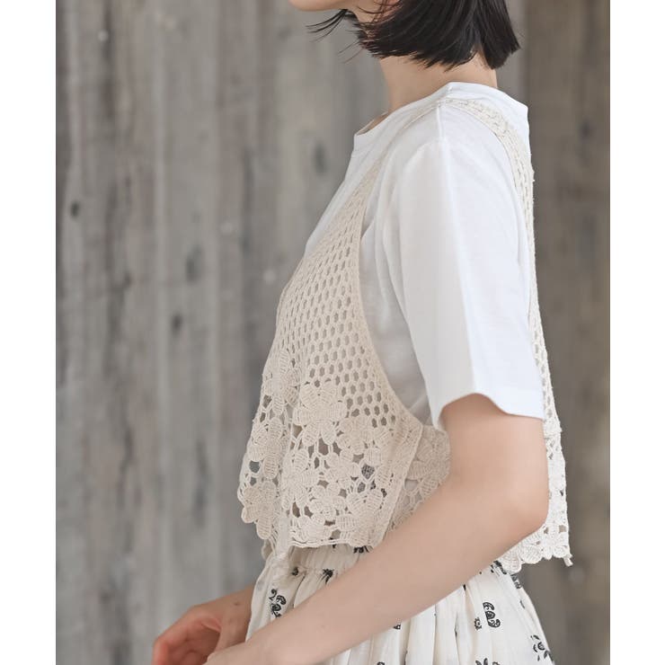 ＴシャツＳＥＴカギ針ビスチェアンサンブル | rps | 詳細画像9 