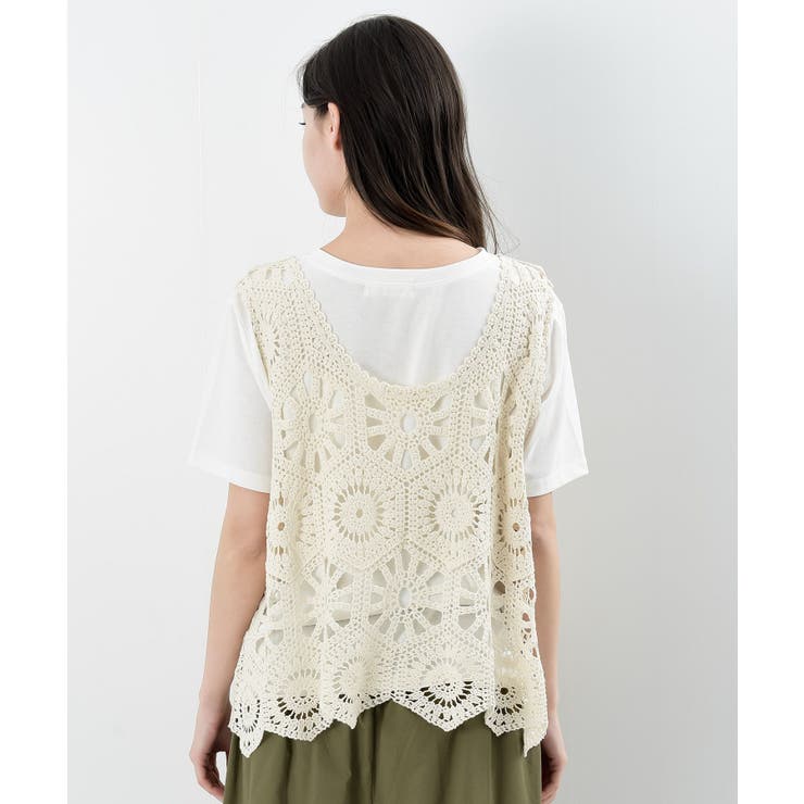ＴシャツＳＥＴカギ針ビスチェアンサンブル２ | rps | 詳細画像19 