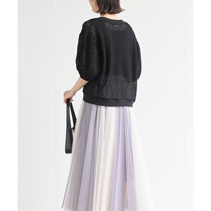 多釦ボリュームスリーブレースショートカーディガン | rps | 詳細画像20 