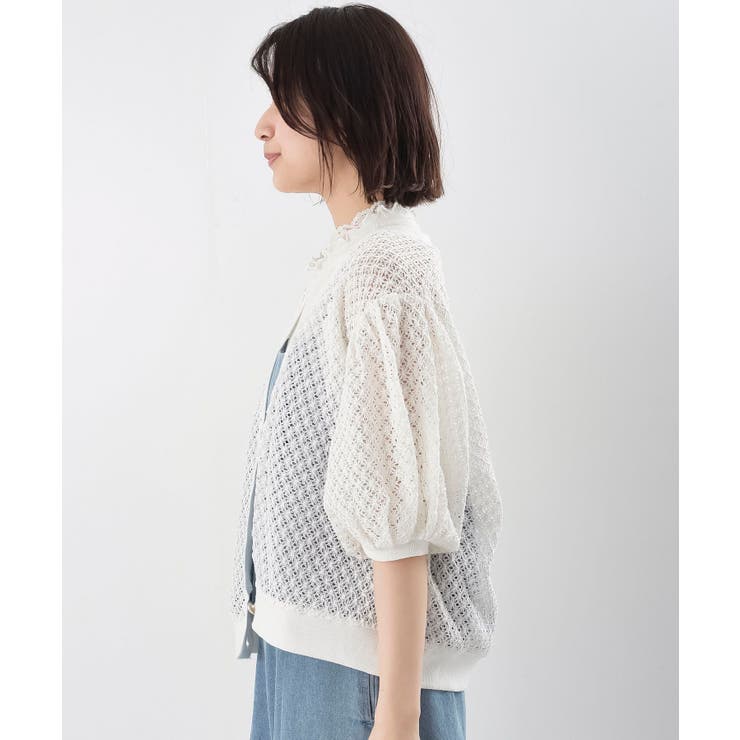 多釦ボリュームスリーブレースショートカーディガン | rps | 詳細画像34 