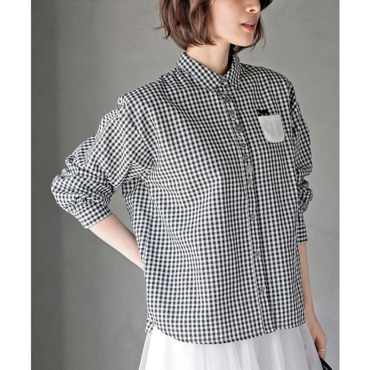 ブラック | 多釦キャットシャツ | rps