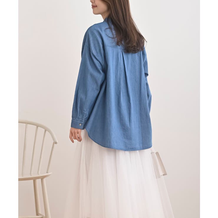 カワウソ多釦バンドカラーワイドシャツ | rps | 詳細画像12 