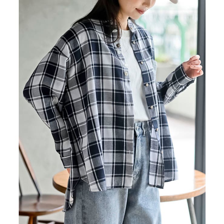 カワウソ多釦バンドカラーワイドシャツ | rps | 詳細画像26 