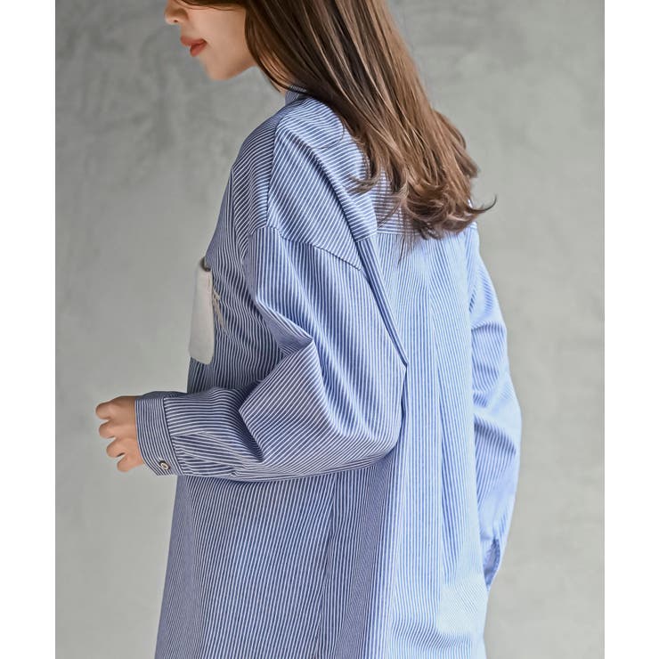 カワウソ多釦バンドカラーワイドシャツ | rps | 詳細画像32 