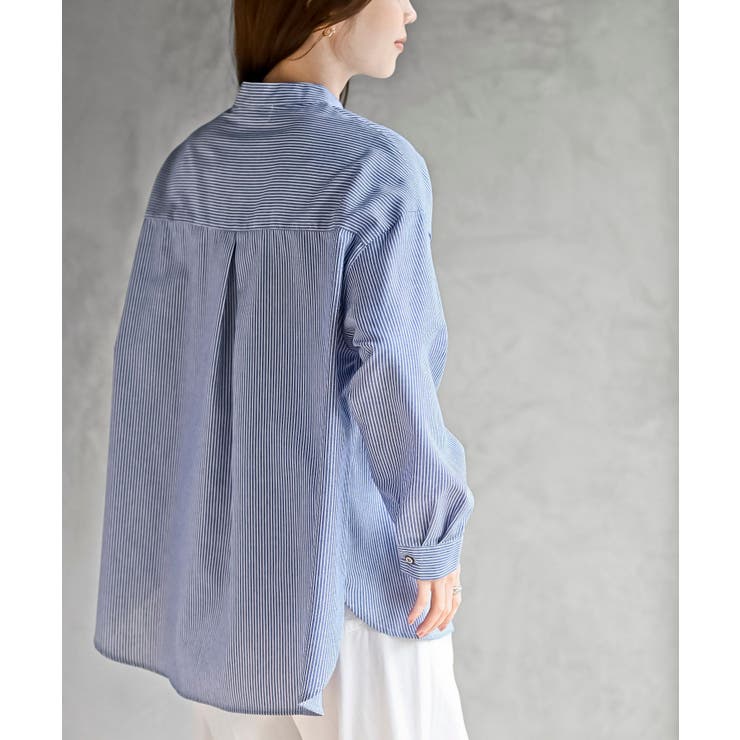 カワウソ多釦バンドカラーワイドシャツ | rps | 詳細画像33 