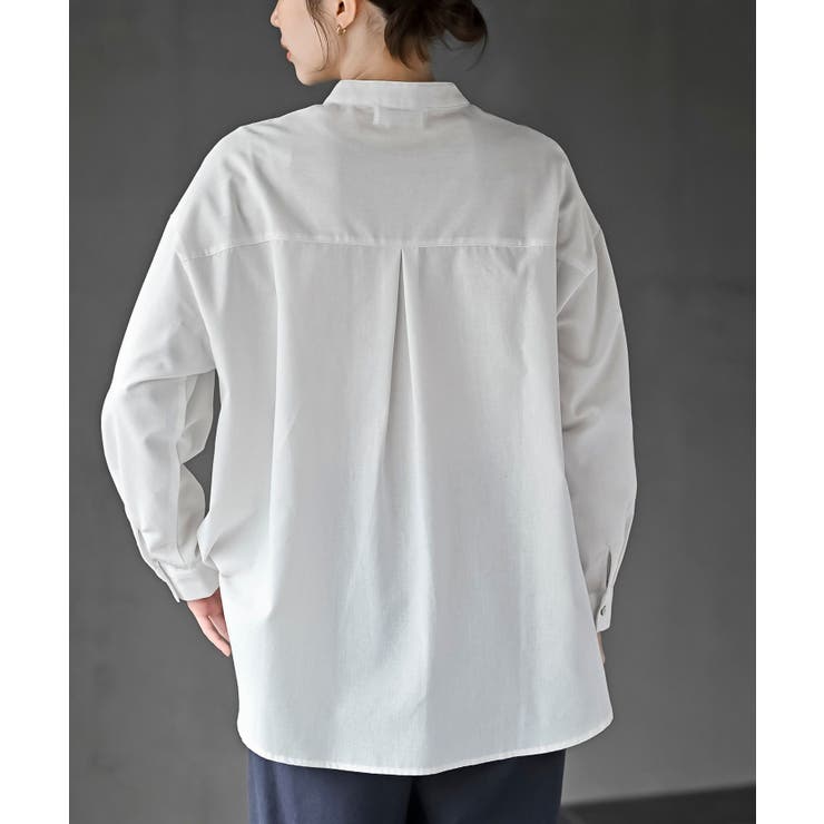 カワウソ多釦バンドカラーワイドシャツ | rps | 詳細画像8 