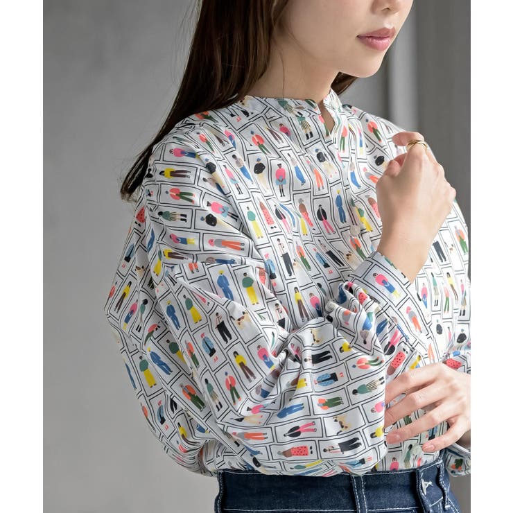 プリントアソートバンドカラーシャツ | rps | 詳細画像18 