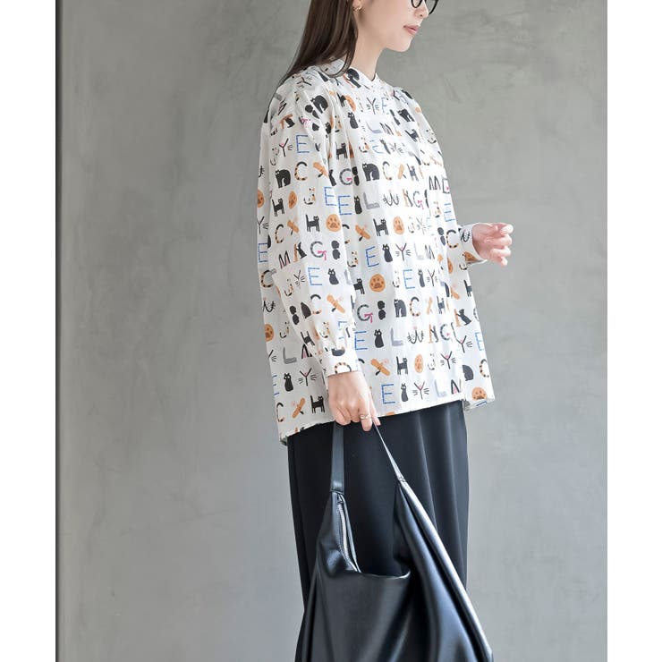 プリントアソートバンドカラーシャツ | rps | 詳細画像3 