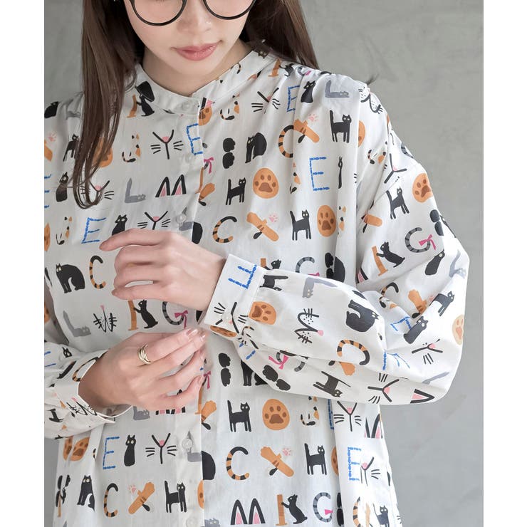 プリントアソートバンドカラーシャツ | rps | 詳細画像6 