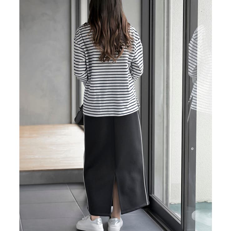 ワンポイント刺繍ボーダー配色カットソー | rps | 詳細画像12 