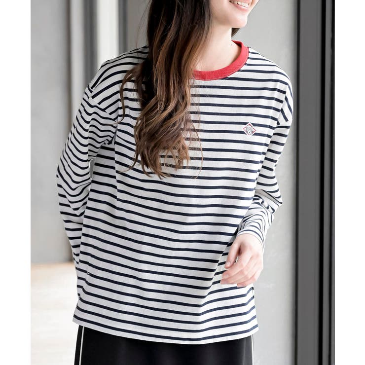 ワンポイント刺繍ボーダー配色カットソー | rps | 詳細画像16 