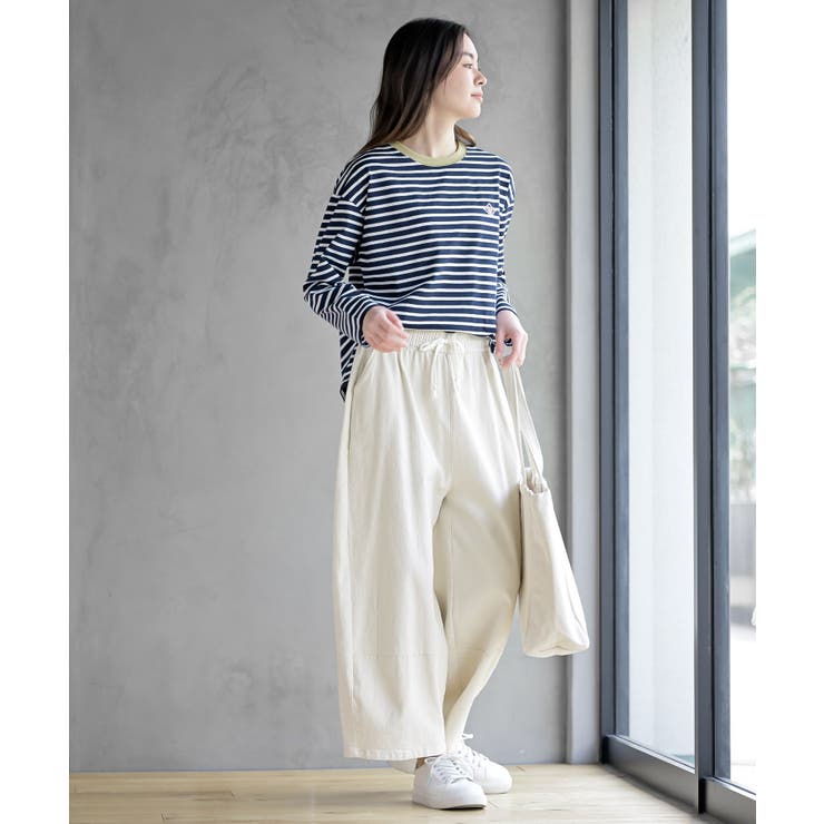 ワンポイント刺繍ボーダー配色カットソー | rps | 詳細画像18 