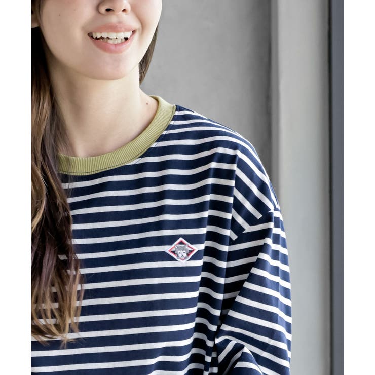 ワンポイント刺繍ボーダー配色カットソー | rps | 詳細画像22 