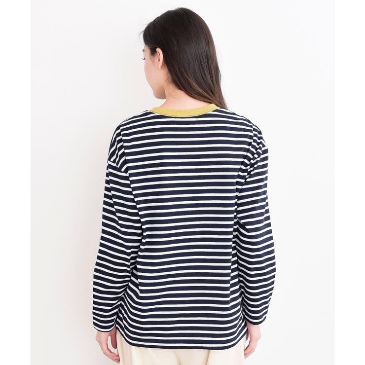 ワンポイント刺繍ボーダー配色カットソー | rps | 詳細画像28 