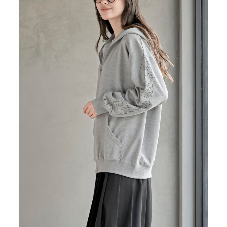 キャットスリーブミニ裏毛パーカー | rps | 詳細画像11 