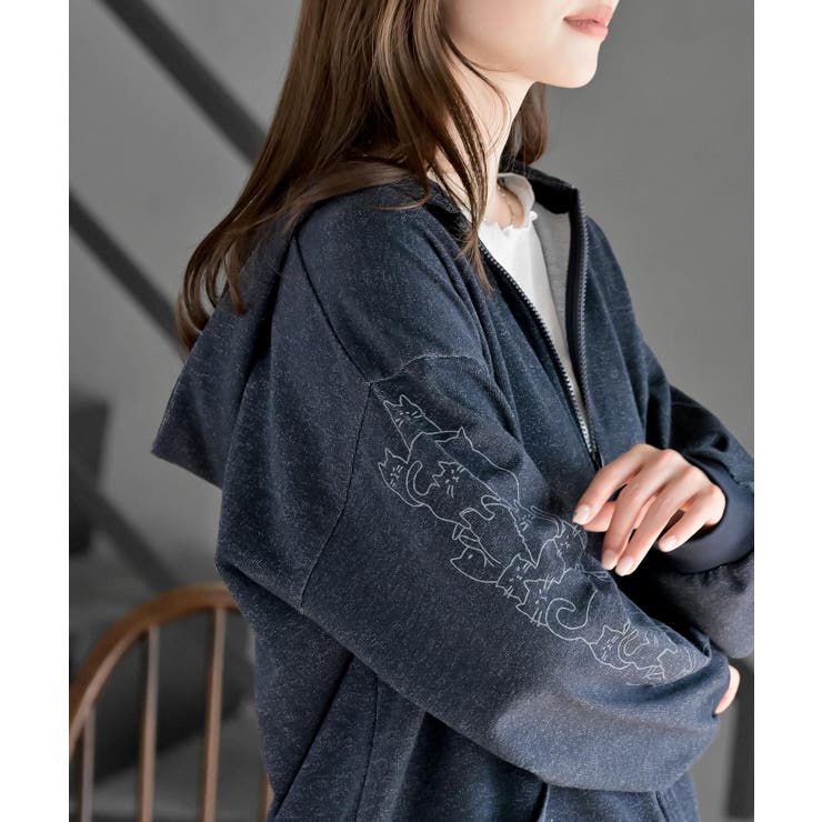 キャットスリーブミニ裏毛パーカー | rps | 詳細画像23 