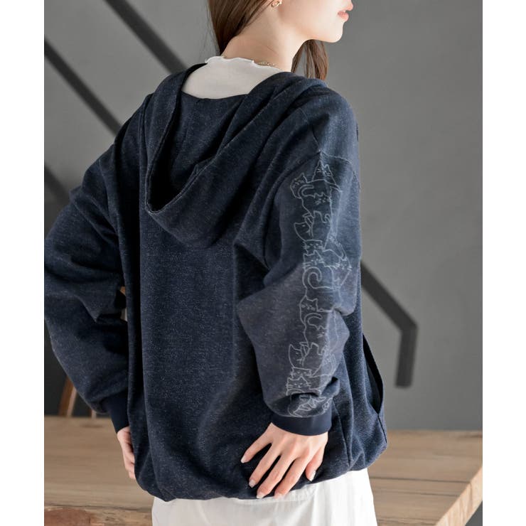 キャットスリーブミニ裏毛パーカー | rps | 詳細画像24 