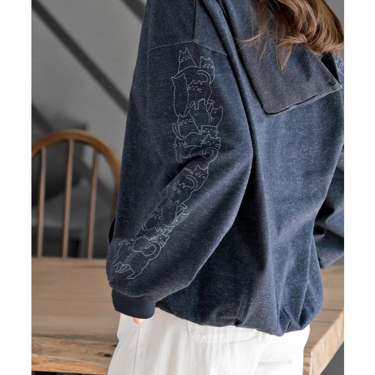 キャットスリーブミニ裏毛パーカー | rps | 詳細画像25 