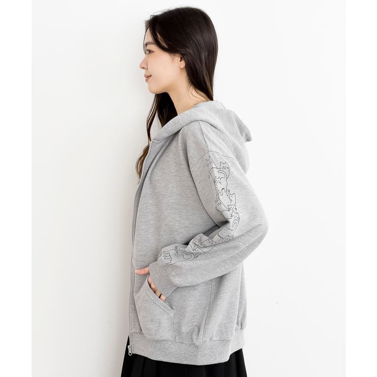 キャットスリーブミニ裏毛パーカー | rps | 詳細画像26 