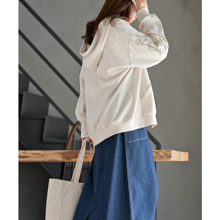 キャットスリーブミニ裏毛パーカー | rps | 詳細画像3 