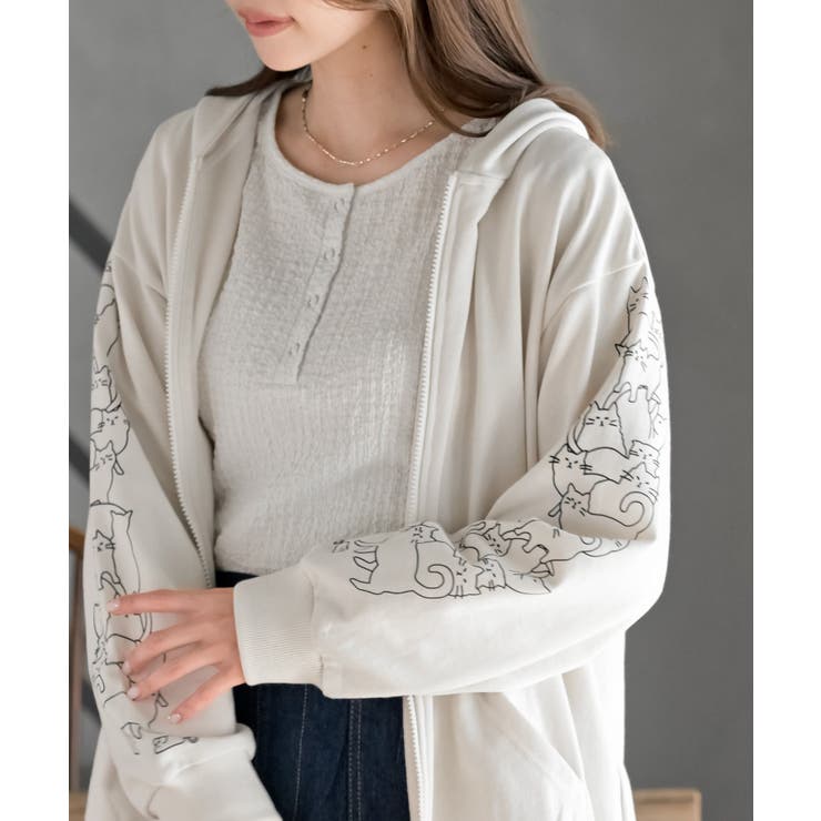 キャットスリーブミニ裏毛パーカー | rps | 詳細画像6 