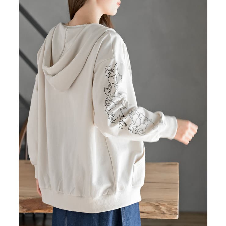 キャットスリーブミニ裏毛パーカー | rps | 詳細画像8 