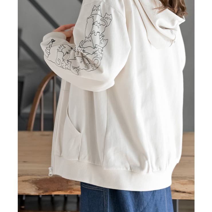 キャットスリーブミニ裏毛パーカー | rps | 詳細画像9 