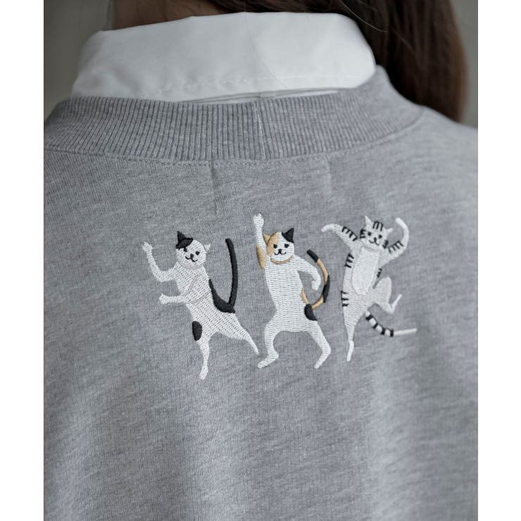 ブラブラキャットミニ裏毛Ｖネックカーディガン | rps | 詳細画像18 