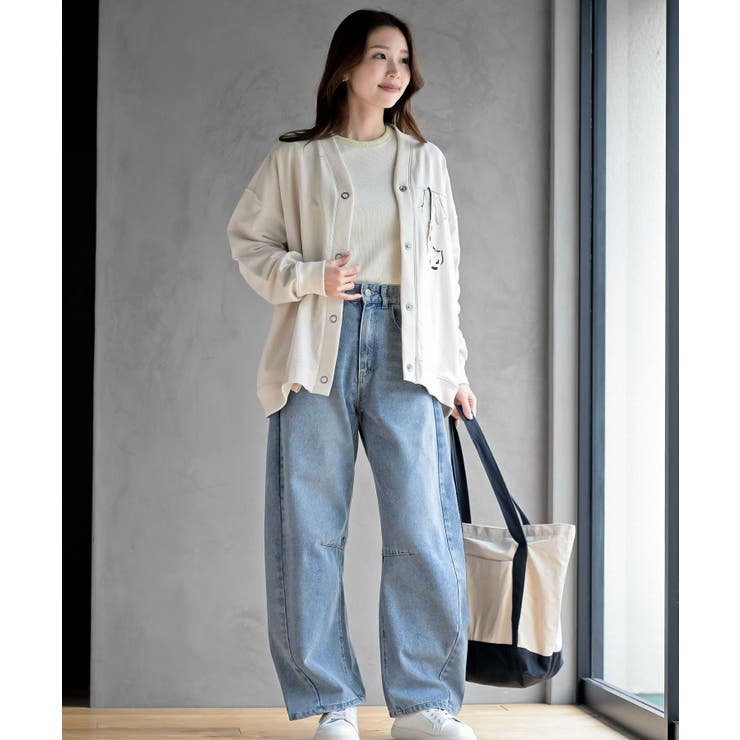 ブラブラキャットミニ裏毛Ｖネックカーディガン | rps | 詳細画像2 