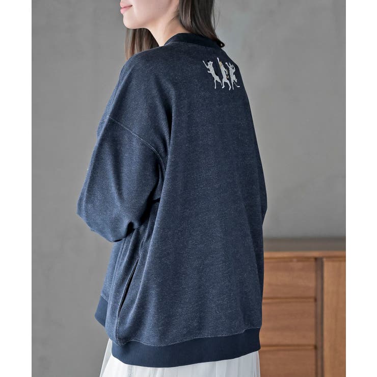 ブラブラキャットミニ裏毛Ｖネックカーディガン | rps | 詳細画像25 