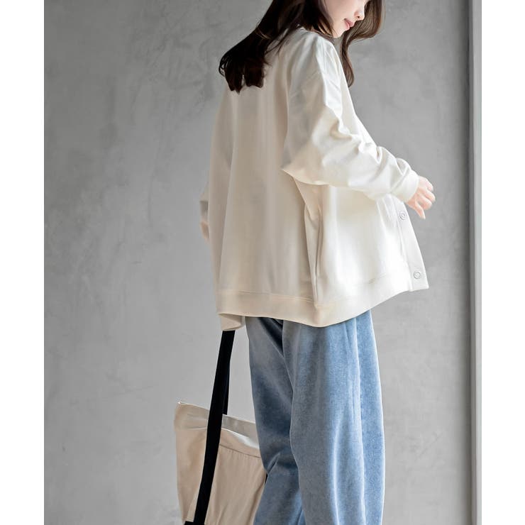 ブラブラキャットミニ裏毛Ｖネックカーディガン | rps | 詳細画像3 