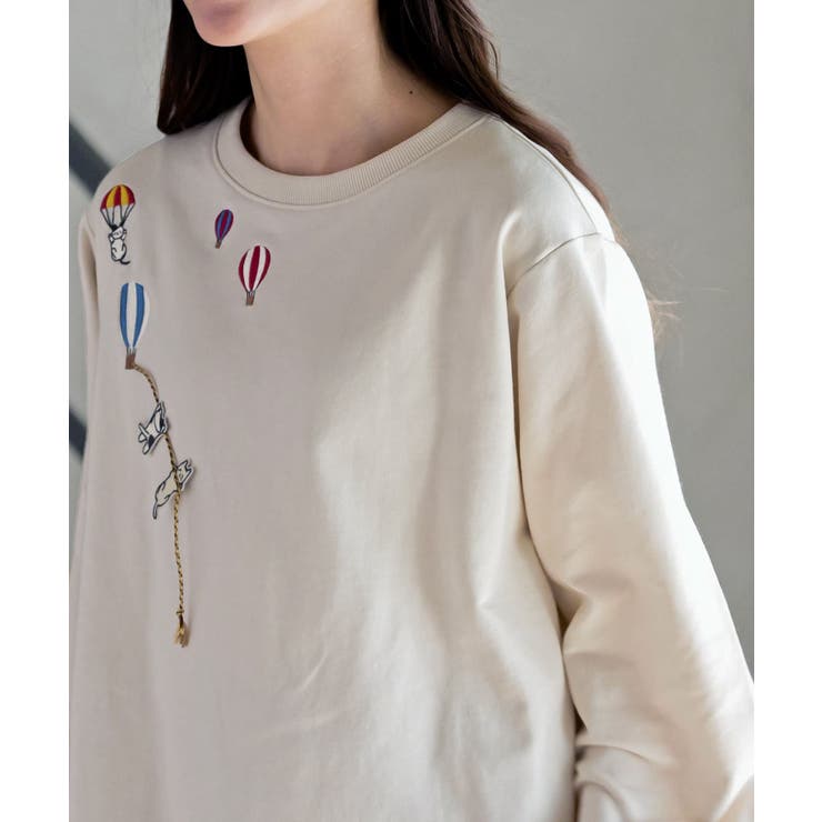 気球キャット刺繍ミニ裏毛プルオーバー | rps | 詳細画像6 