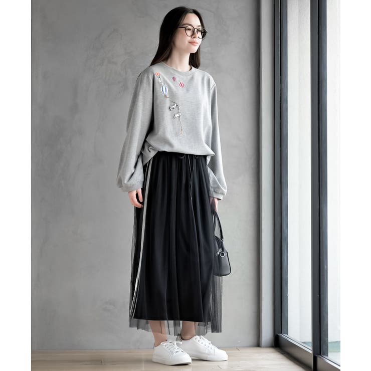 気球キャット刺繍ミニ裏毛プルオーバー | rps | 詳細画像9 