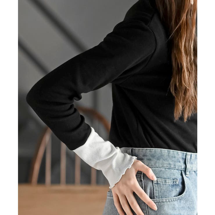 配色メロープチハイネックカットソー | rps | 詳細画像23 