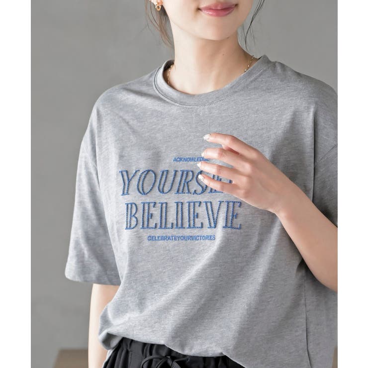 立体チェーン刺繍６分袖Ｔ | rps | 詳細画像14 