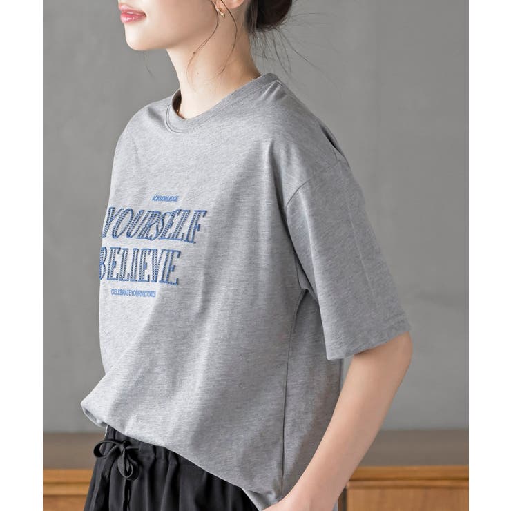 立体チェーン刺繍６分袖Ｔ | rps | 詳細画像15 